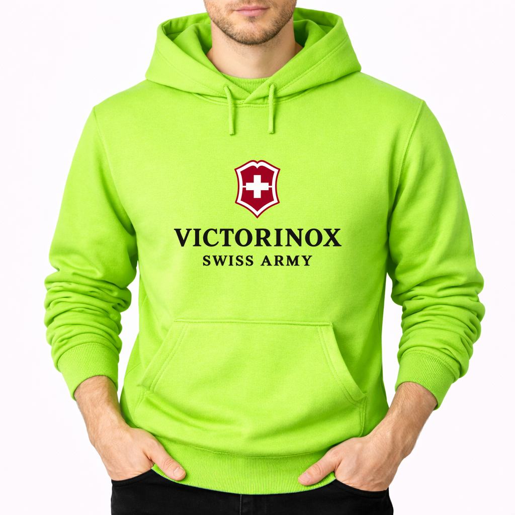 Men's Victorinox Swiss Army Pullover Hoodie - Lime green
