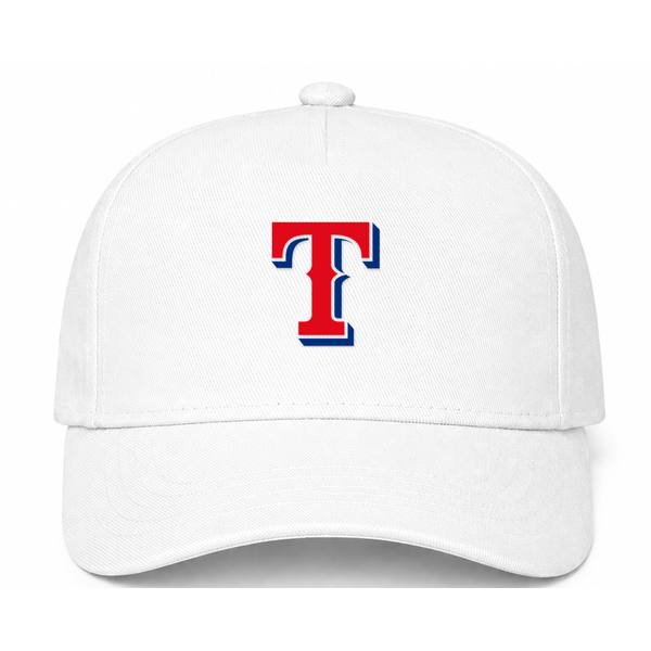 Texas Rangers MLB Logo White Dad Baseball Cap Hat
