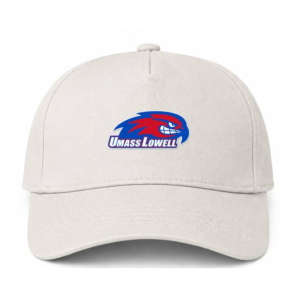 UMass Lowell River Hawks Logo Beige Dad Baseball Cap Hat