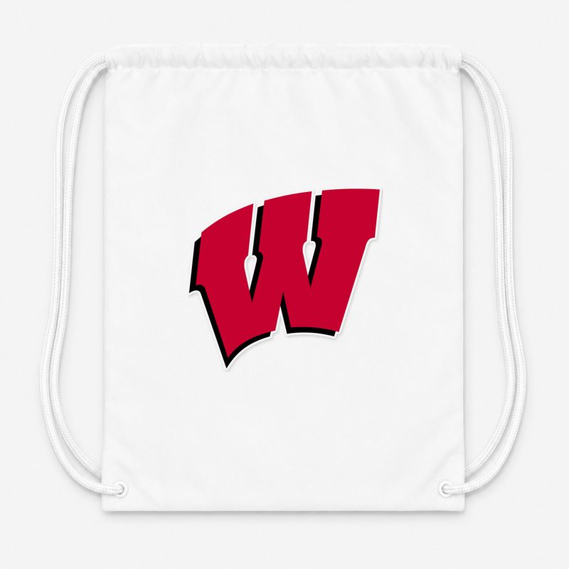 Wisconsin Badgers Drawstring Bag - White