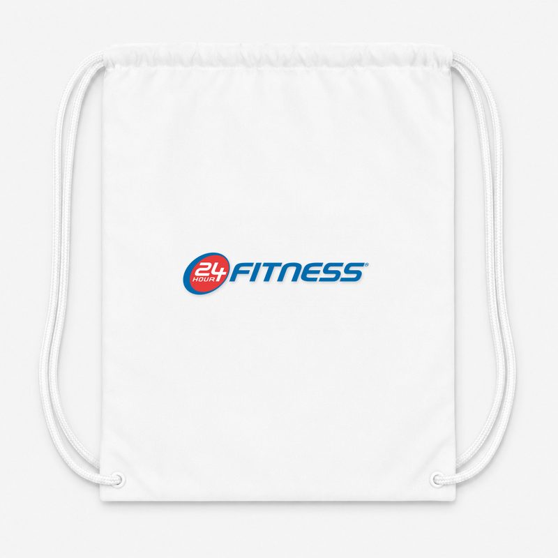 24 Hour Fitness Drawstring Bag - White