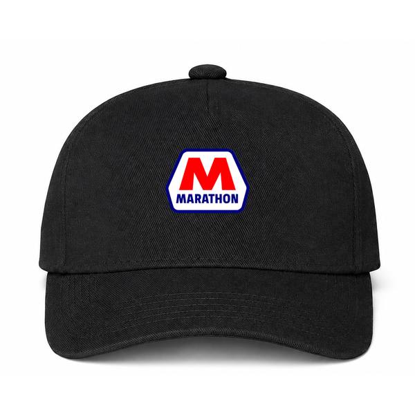 Marathon Logo Black Dad Baseball Cap Hat