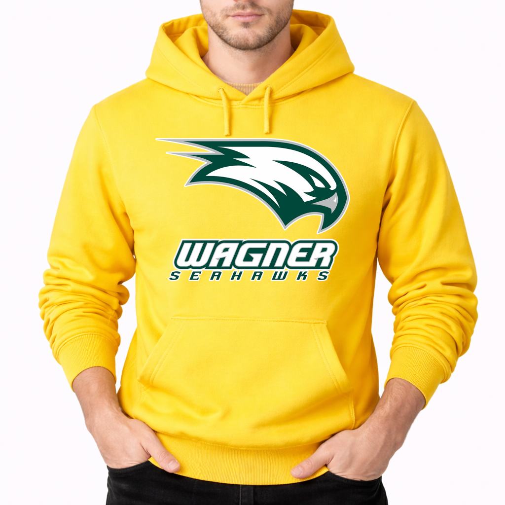Men's Wagner Seahawks Pullover Hoodie - Yellow