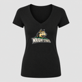Women's Wright State Raiders V Neck T-Shirt in black