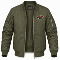 Men's Minnesota Wild Lightweight Bomber Jacket - Army Green
