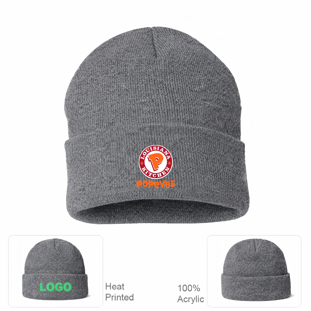 Popeyes Louisiana Kitchen Beanie Hat - Grey
