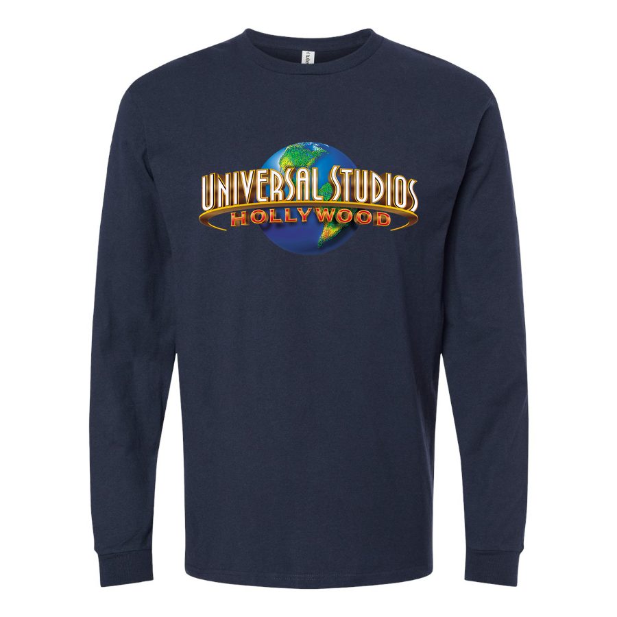 Men's Universal Studios Hollywood Long sleeves Cotton Blend T-Shirt - Navy