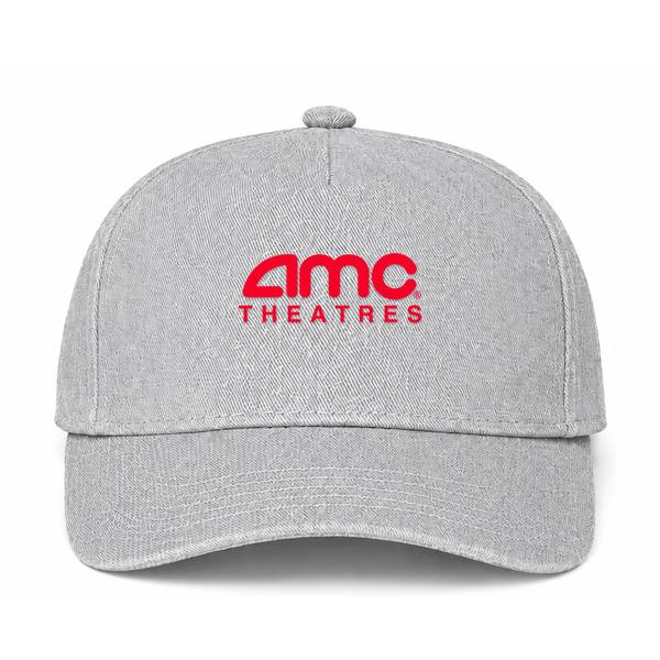 AMC Theatres Logo Gray Dad Baseball Cap Hat