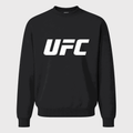 Men's UFC White Logo Crewneck Sweatshirt - Black