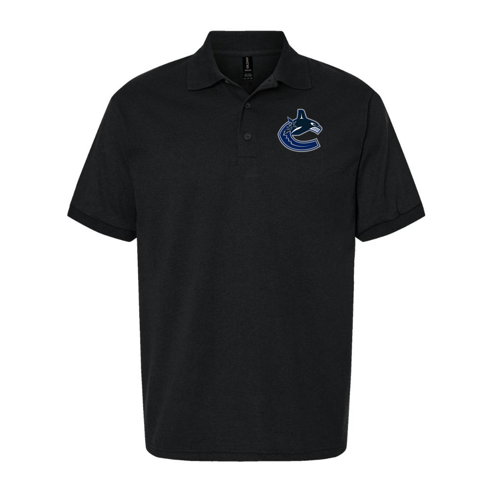 Men's Vancouver Canucks Dry Blend Polo - Black