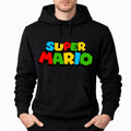Men's Super Mario Pullover Hoodie - Black