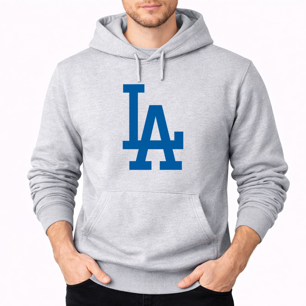 Men's Los Angeles Dodgers Pullover Hoodie - Gray