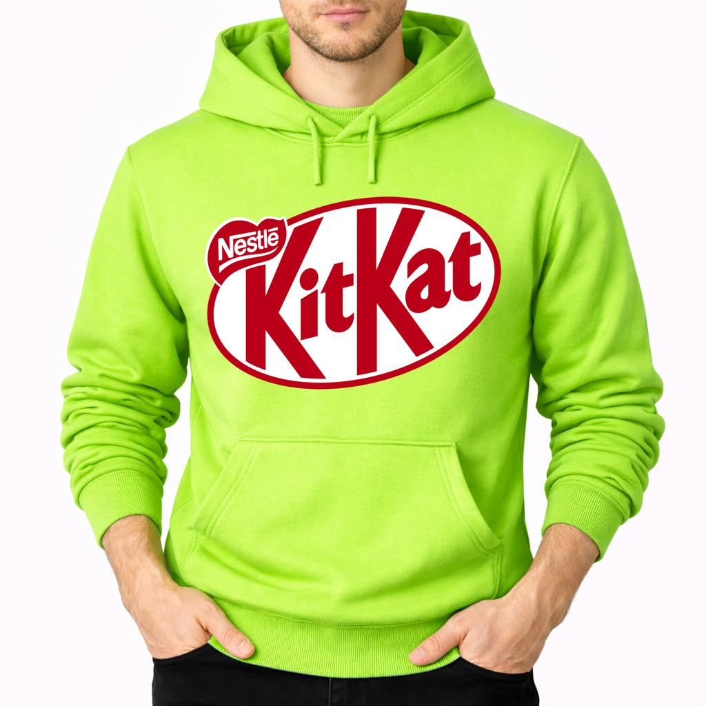 Men's Kit Kat Pullover Hoodie - Lime green