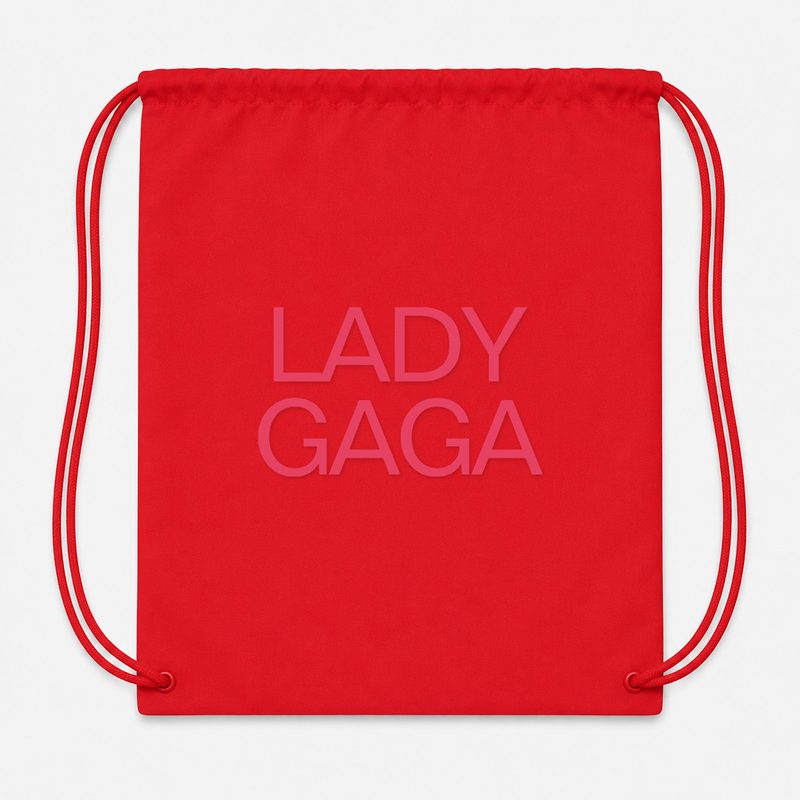 Lady Gaga Drawstring Bag - Red