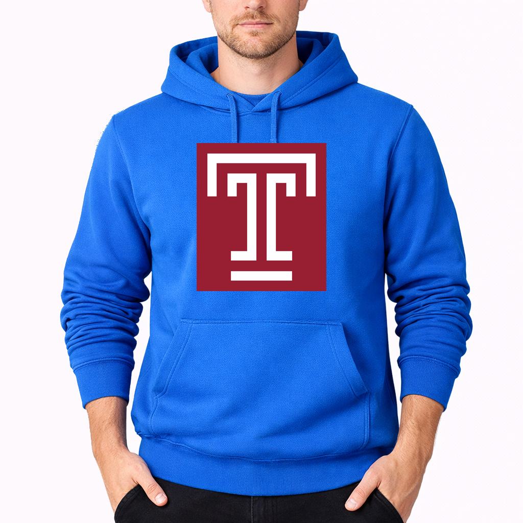 Men's Temple Owls Pullover Hoodie - Azure