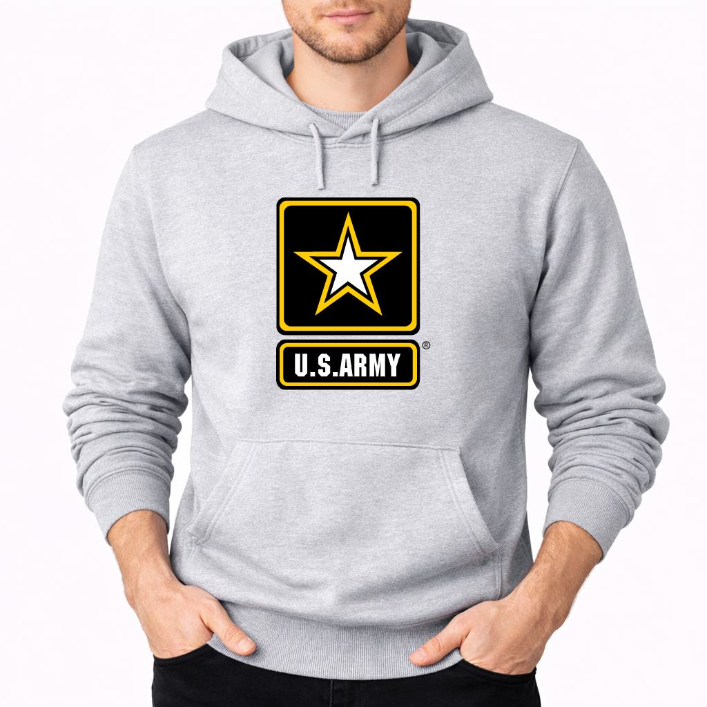 Men's U.S. Army Pullover Hoodie - Gray