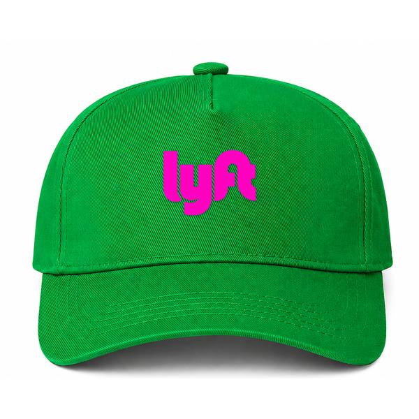 Lyft Pink Logo Green Dad Baseball Cap Hat