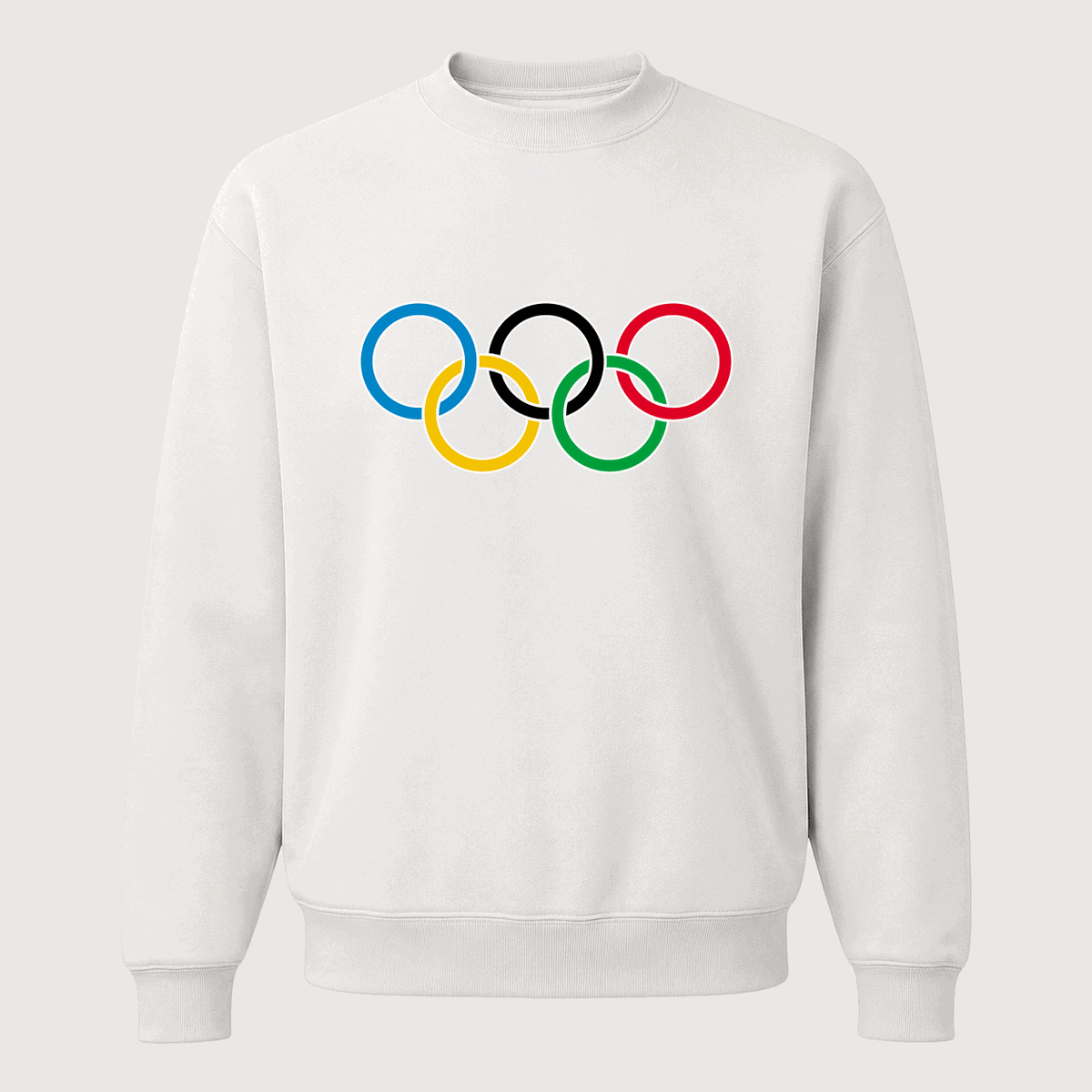 Men's Olympic Rings Logo Crewneck Sweatshirt - White