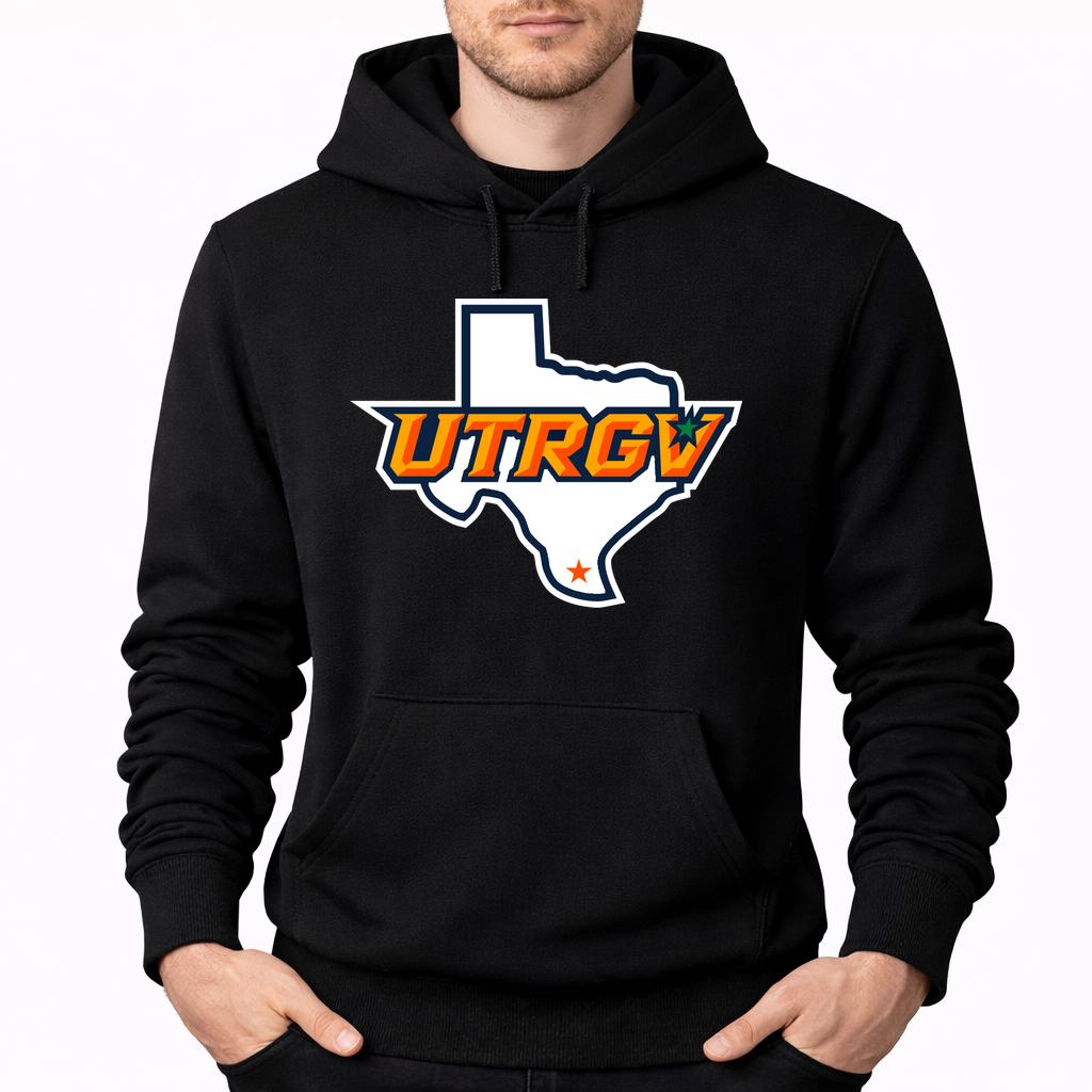 Men's UTRGV Vaqueros Pullover Hoodie - Black