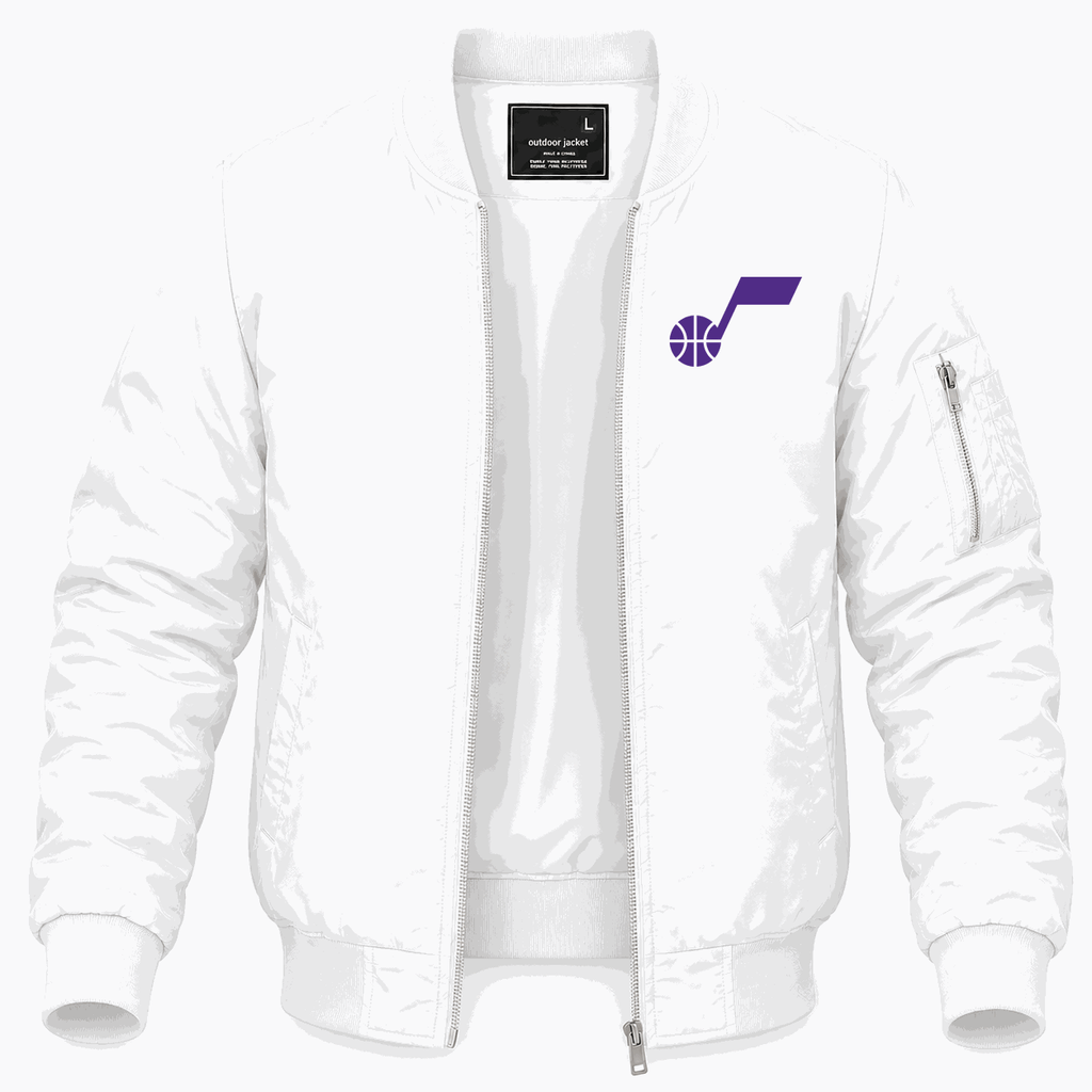 Men's Utah Jazz Lightweight Bomber Jacket - White
