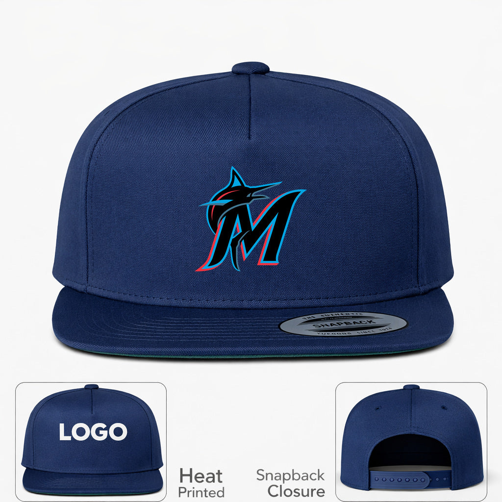 MLB Miami Marlins Snapback Hat - Navy