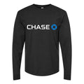 Men's Chase White logo Long sleeves Cotton Blend T-Shirt - Black