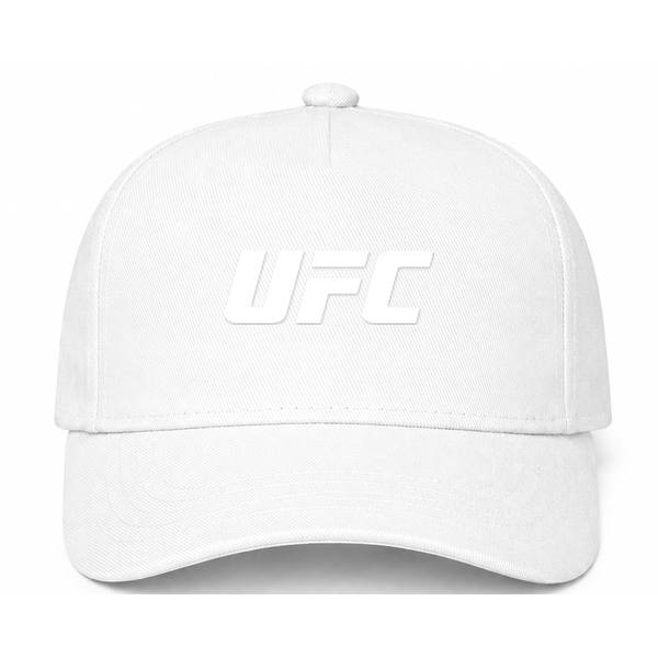 UFC White Logo White Dad Baseball Cap Hat
