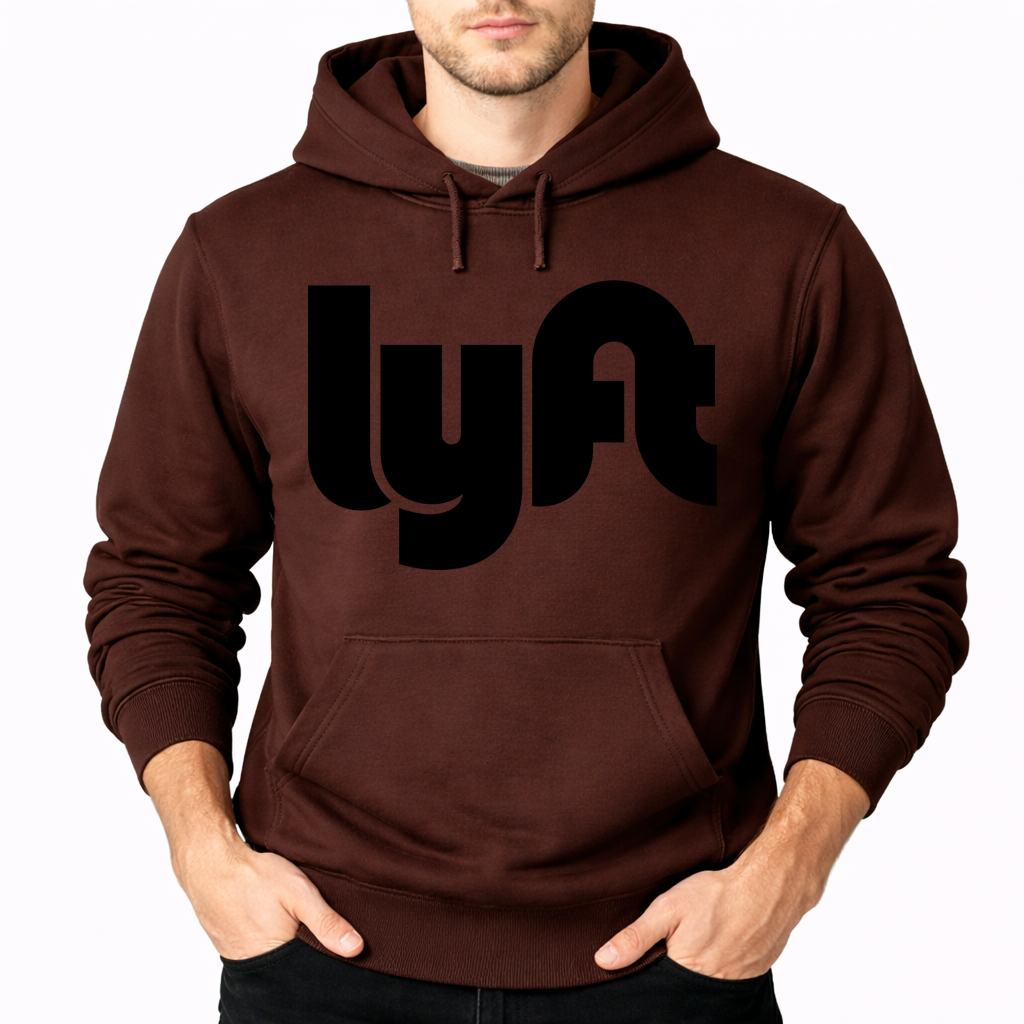 Men's Lyft Black Pullover Hoodie - Brown