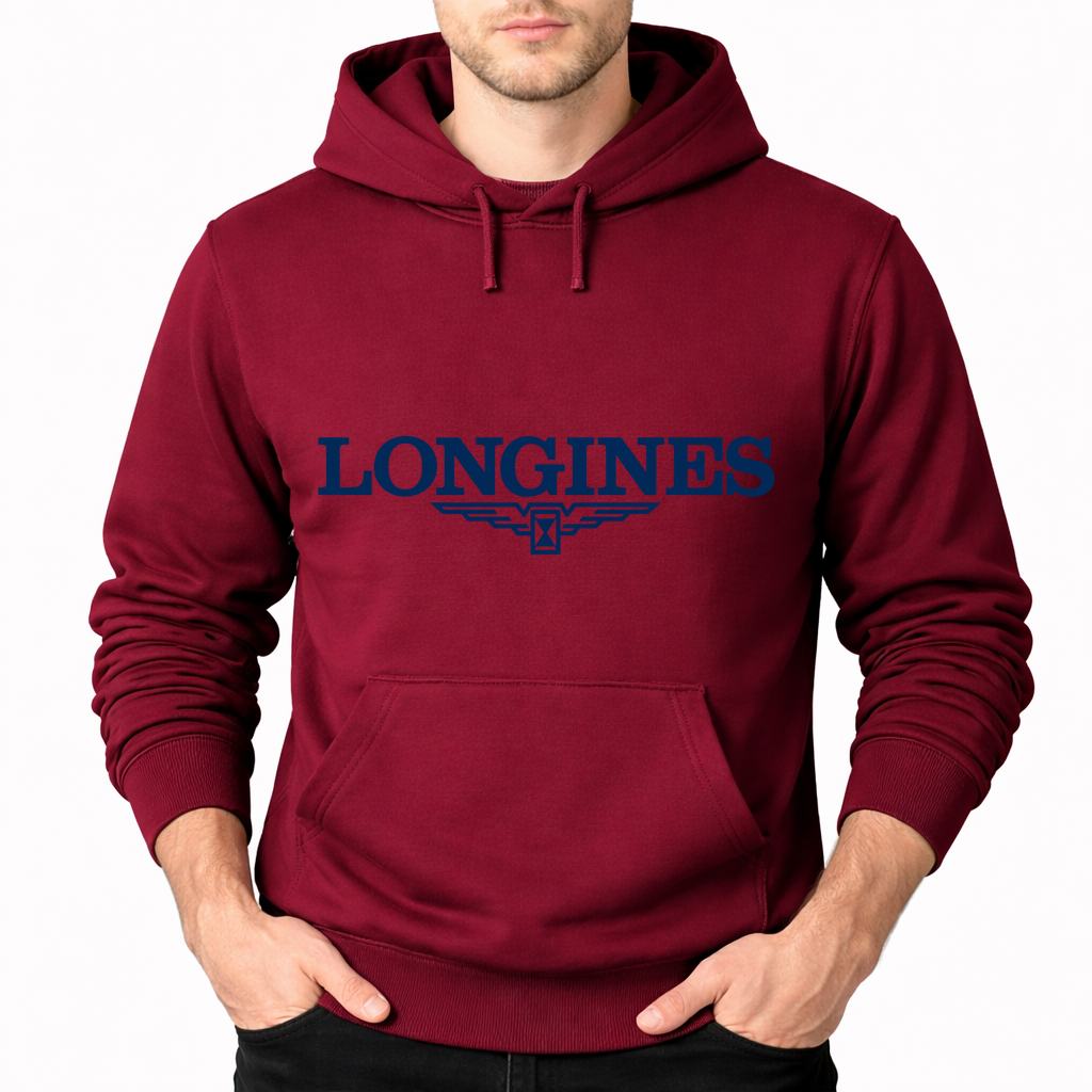 Men's Longines Pullover Hoodie - Burgundy