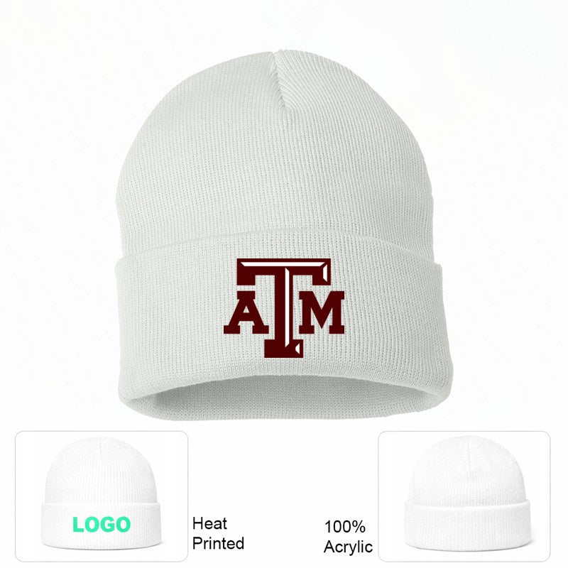 Texas A&M University White Beanie Hat