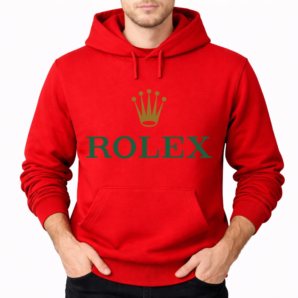 Men's Rolex Pullover Hoodie - Red