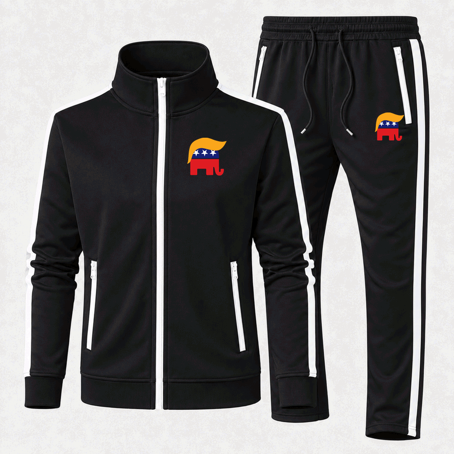 donald trump hair gop elephant wall sticker r6fb7e6cf844845ccb4e2a66abb61a58c kouf2 8byvr 644 tracksuit in Black