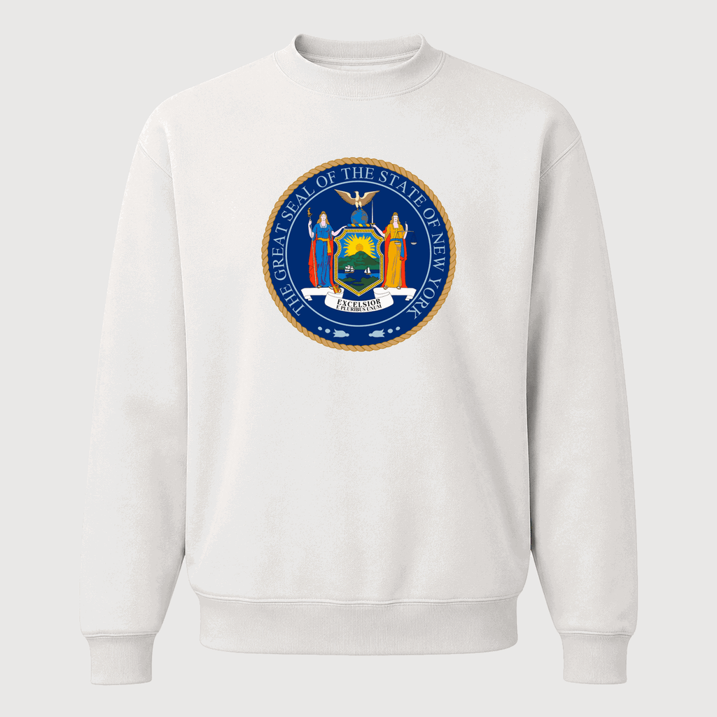 Men's New York State Seal Crewneck Sweatshirt - White
