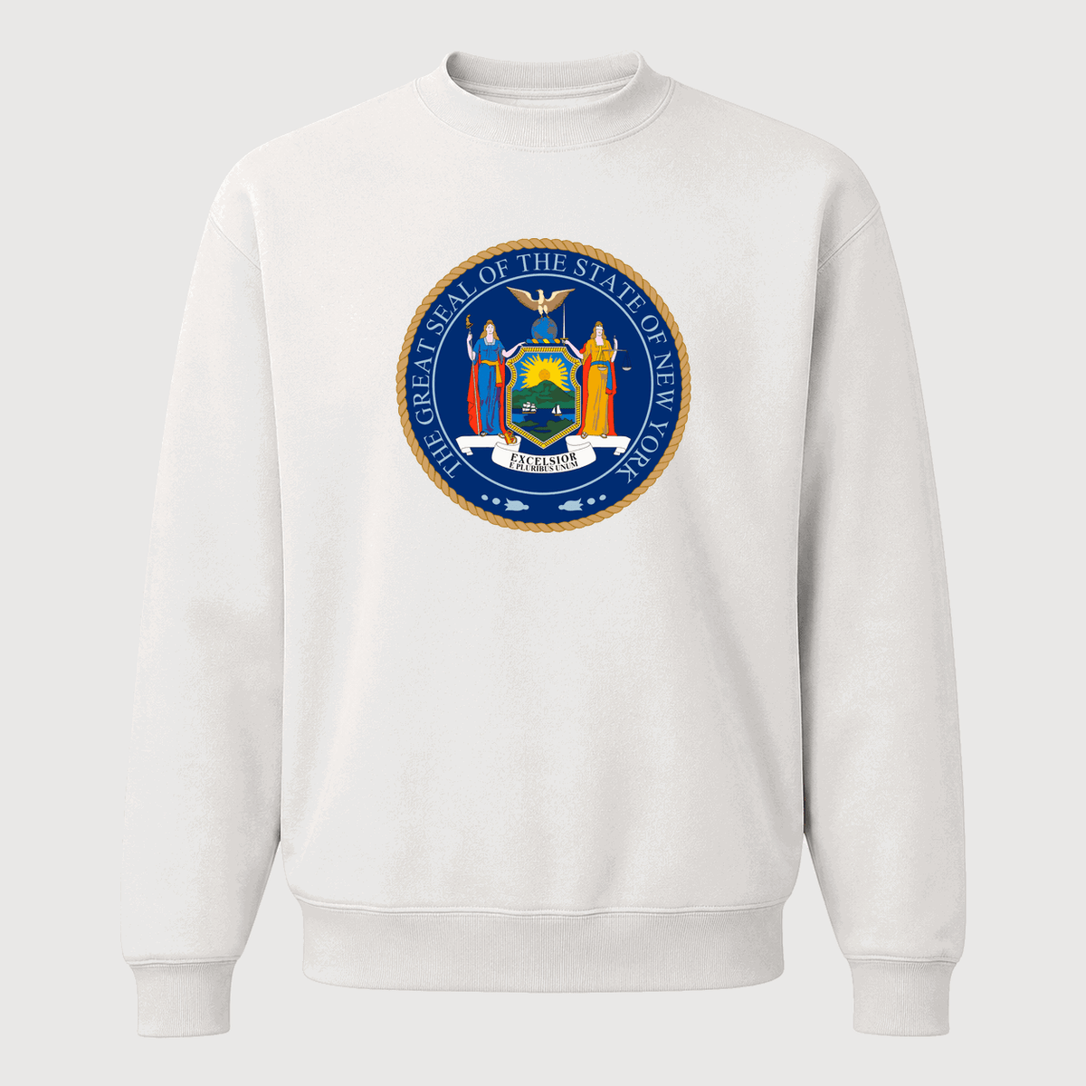 Men's New York State Seal Crewneck Sweatshirt - White