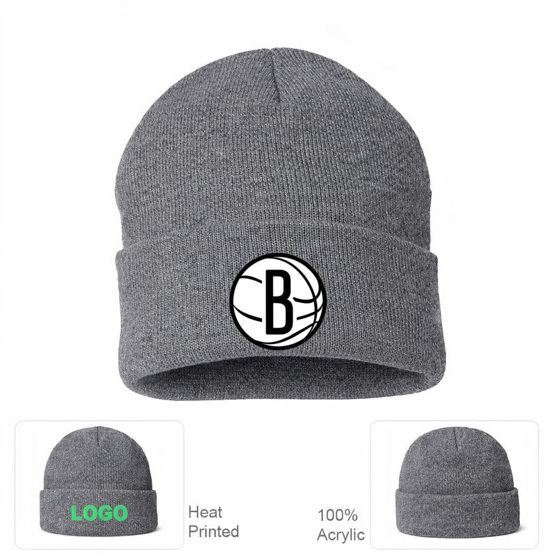 Brooklyn Nets Grey Beanie Hat