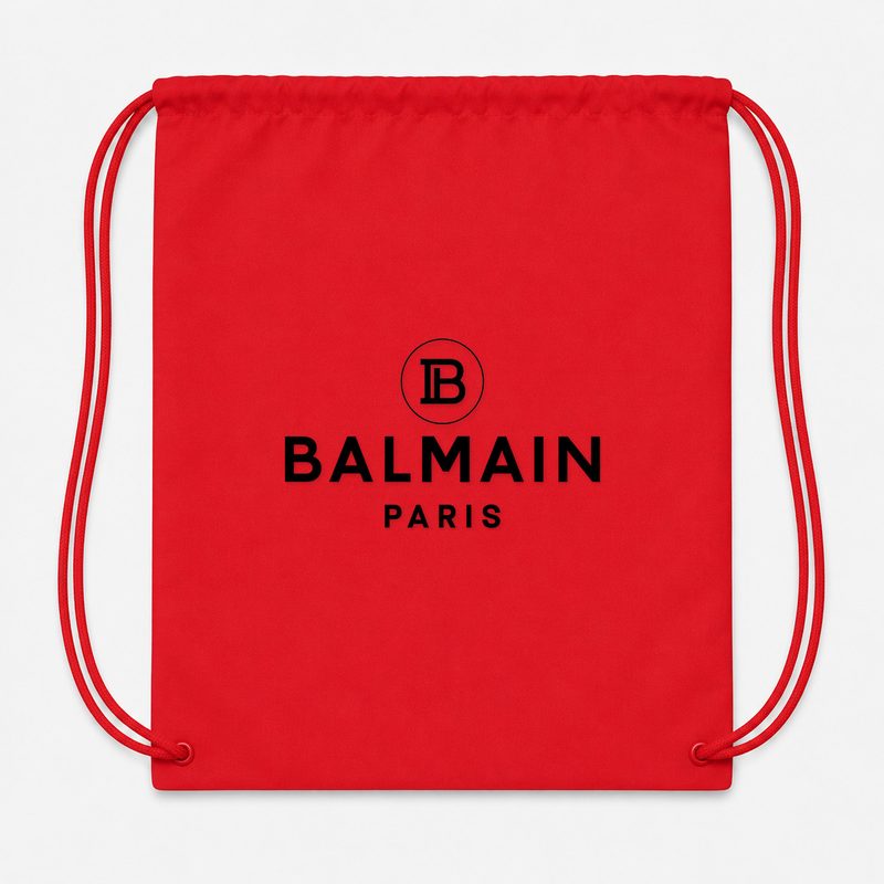 Balmain Paris Drawstring Bag - Red