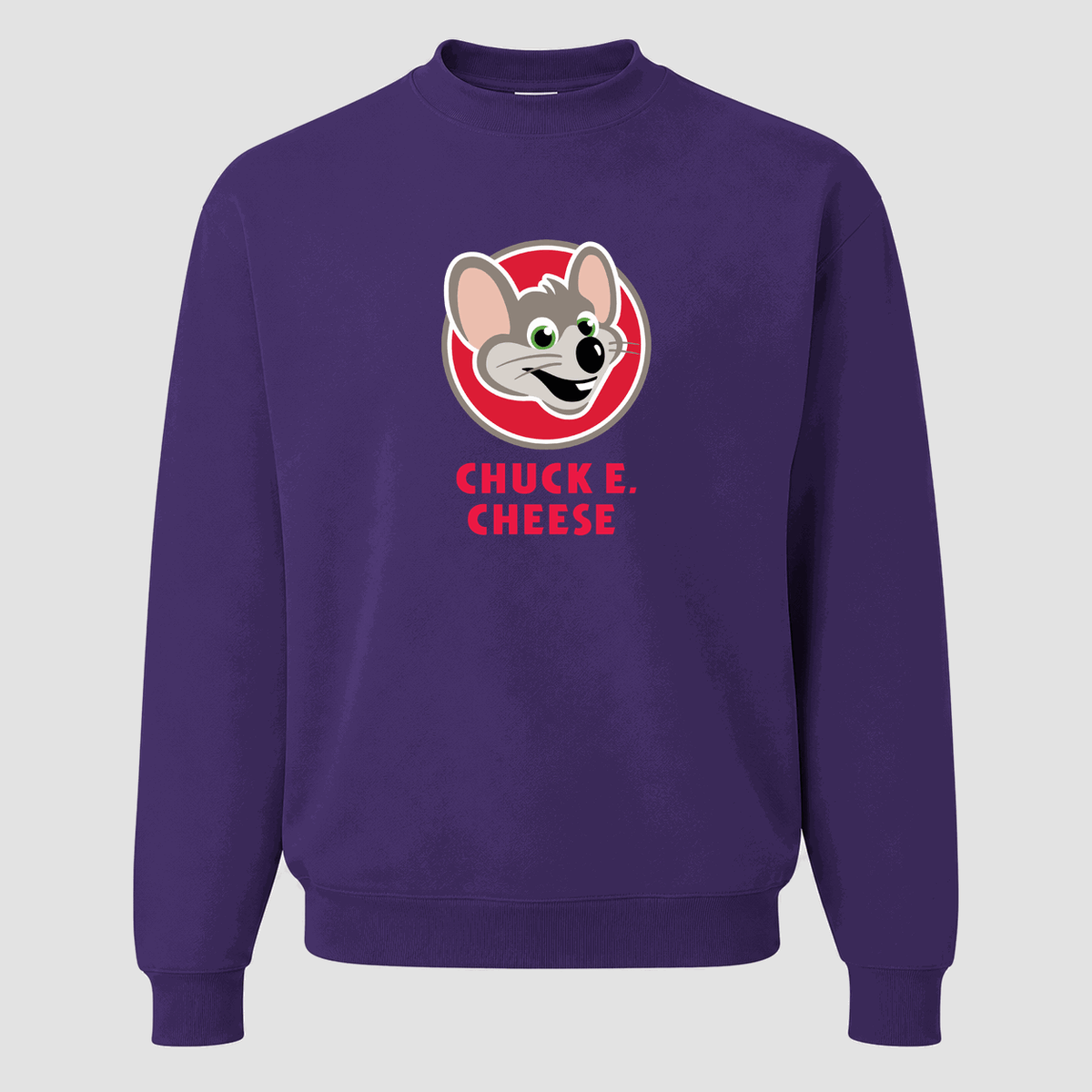 Men's Chuck E. Cheese Crewneck Sweatshirt - Purple