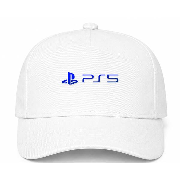 PS5 Official Blue Logo White Dad Baseball Cap Hat