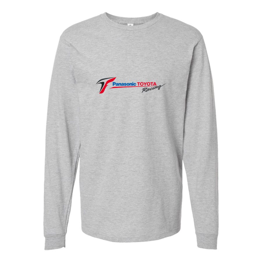 Men's Panasonic Toyota Racing Long sleeves Cotton Blend T-Shirt - Gray