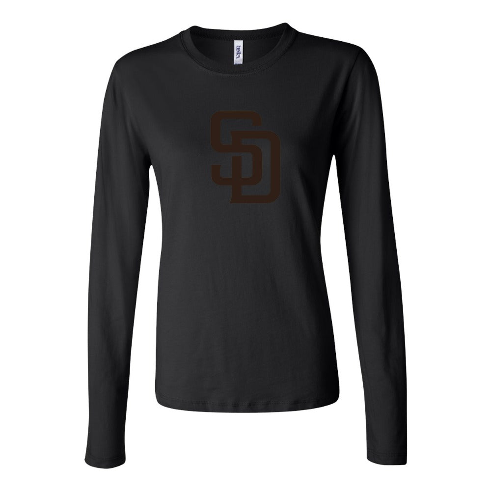Women's San Diego Padres Long Sleeve T-Shirt - Black