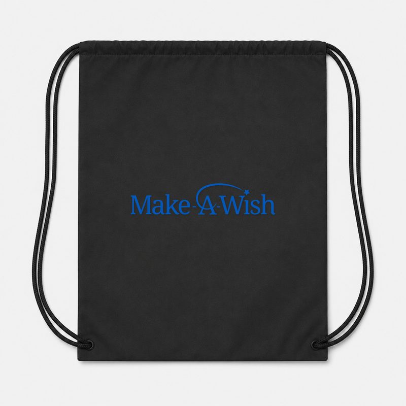 Make A Wish Drawstring Bag - Black