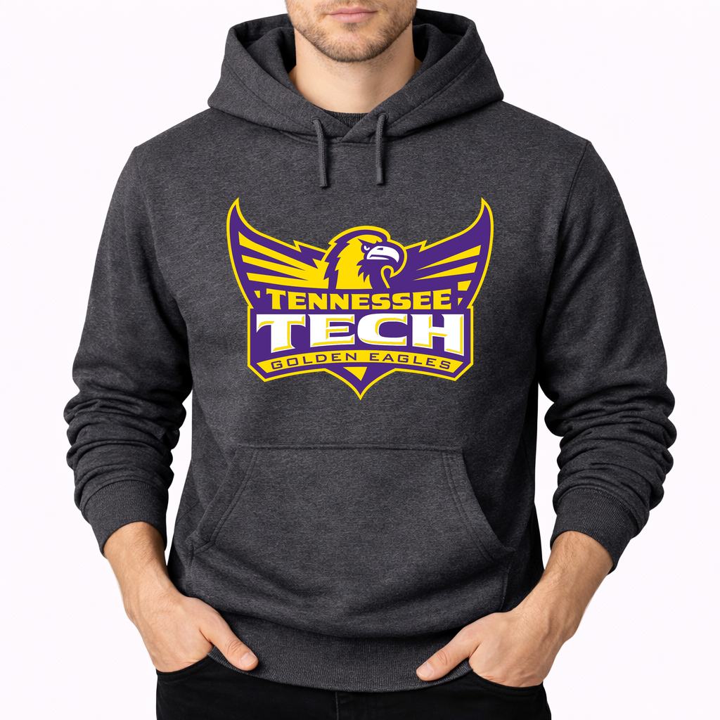 Men's Tennessee Tech Golden Eagles Pullover Hoodie - Charcoal
