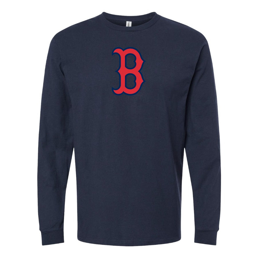 Men's Boston Red Sox Long sleeves Cotton Blend T-Shirt - Navy