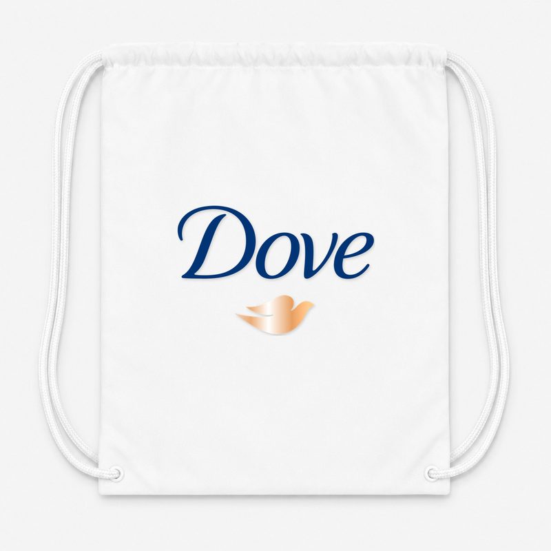 Dove Drawstring Bag - White