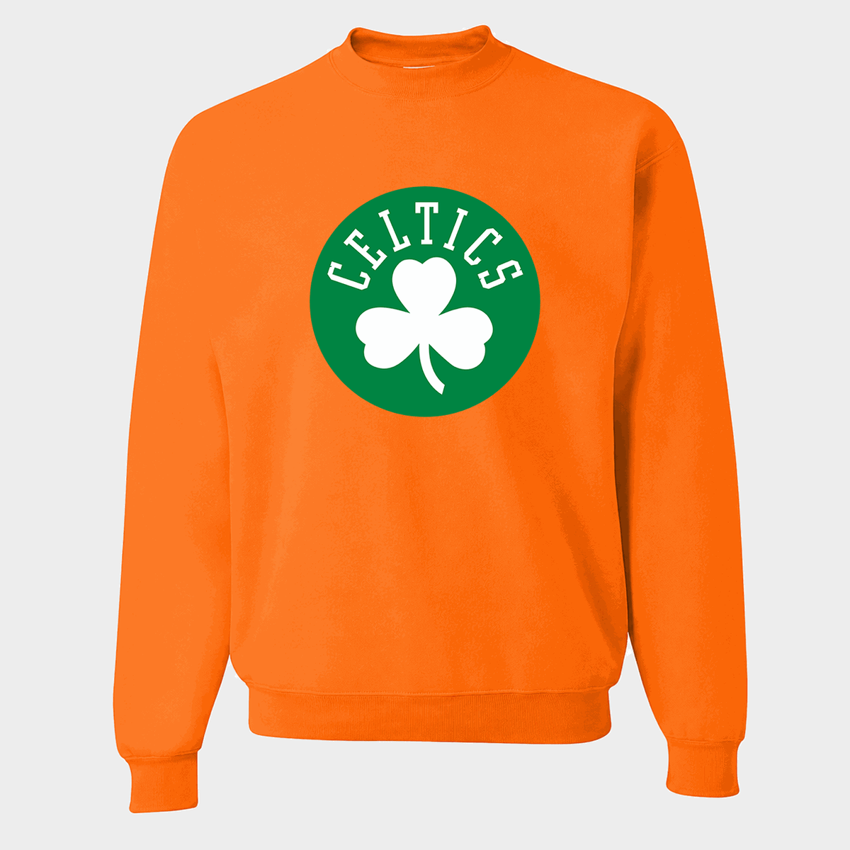 Men's Boston Celtics Crewneck Sweatshirt - Orange