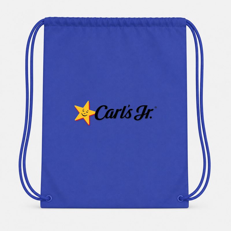 Carls Jr Drawstring Bag - Blue