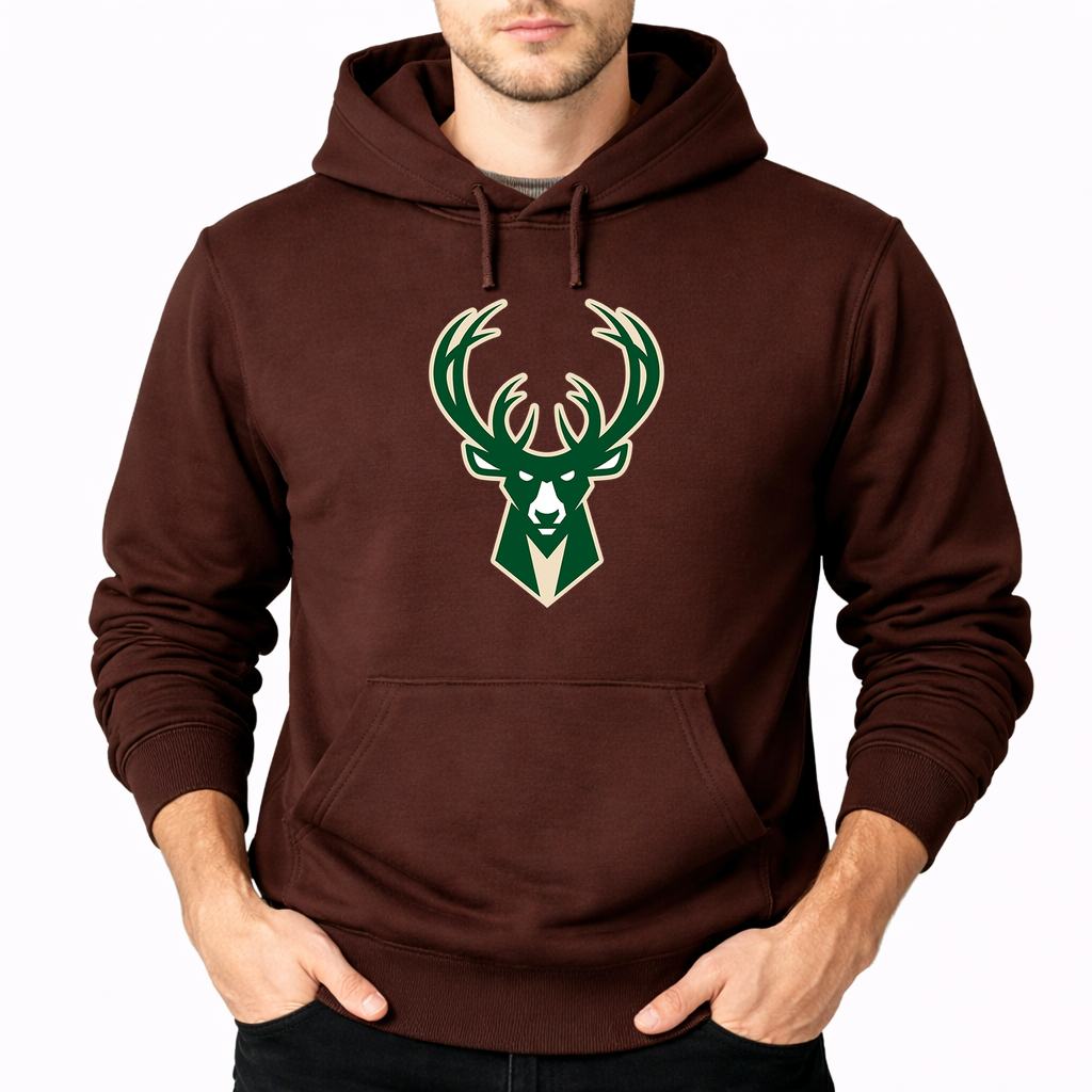 Men's Milwaukee Bucks Pullover Hoodie - Brown