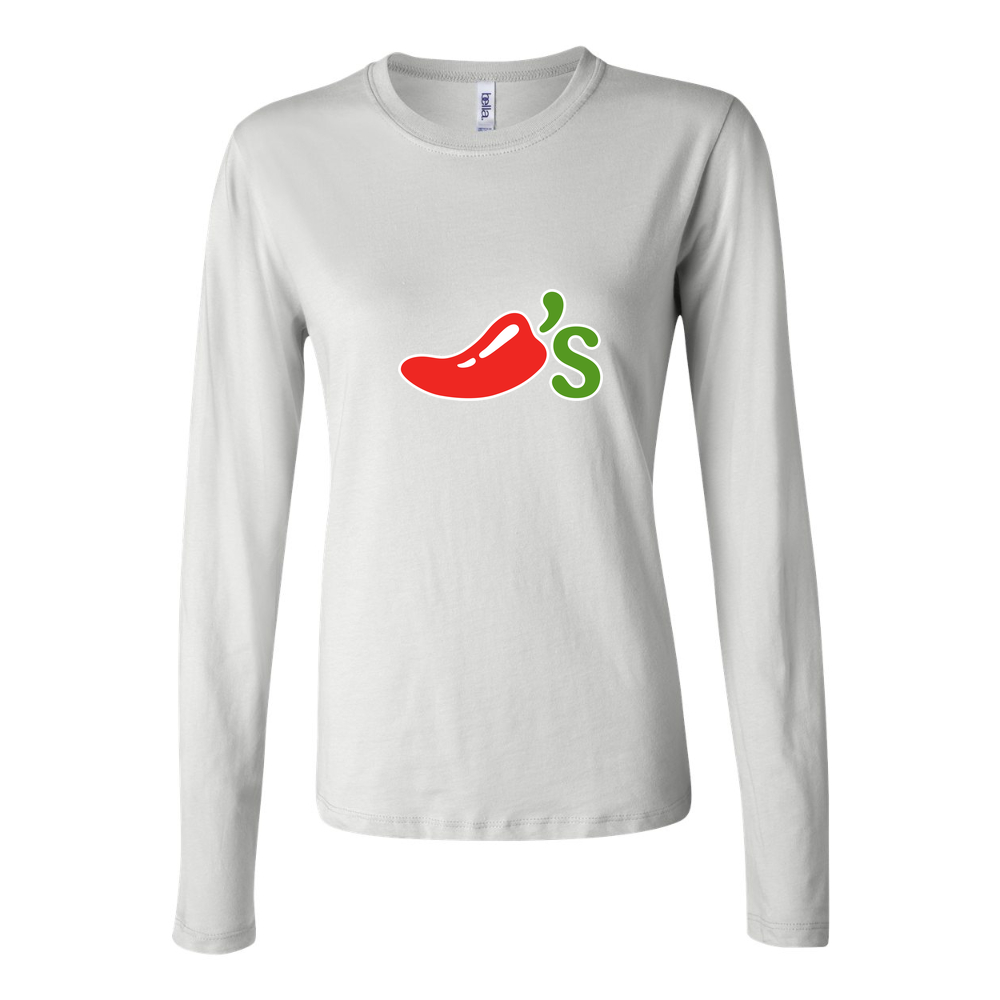 Women's Chilis logo 1536x864 Long Sleeve T-Shirt - White