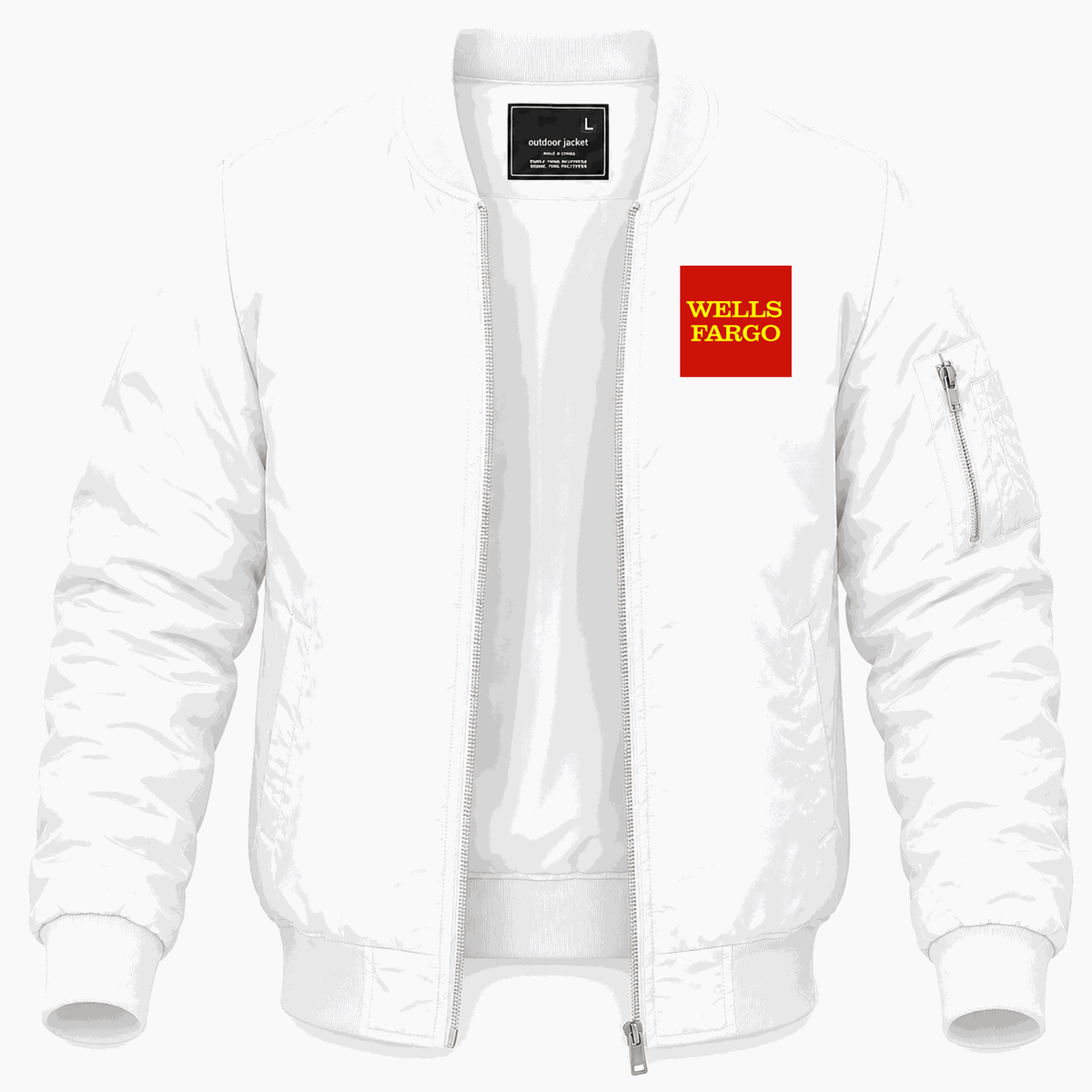 Men's Wells Fargo Lightweight Bomber Jacket - White