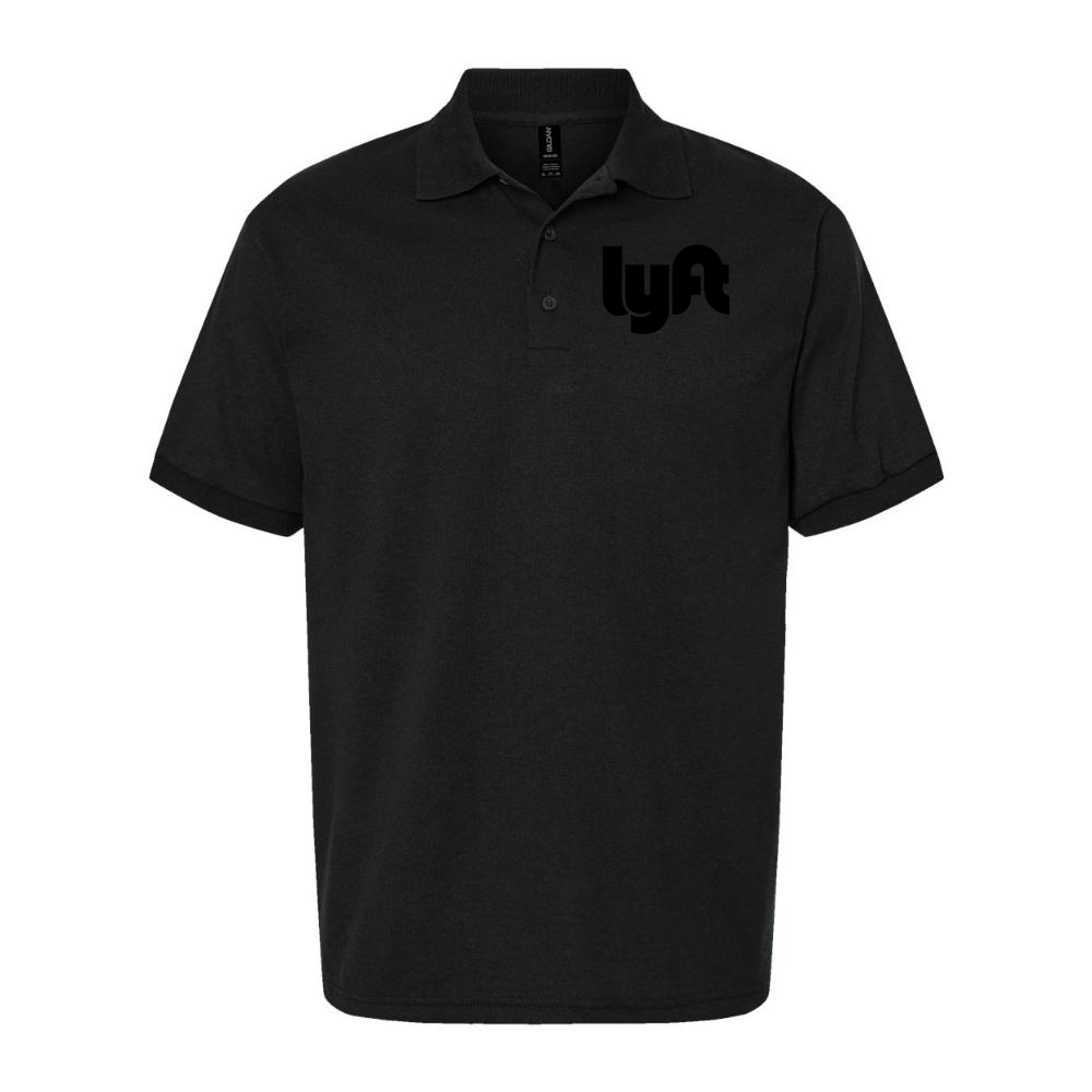 Men's Lyft Black Logo Dry Blend Polo - Black